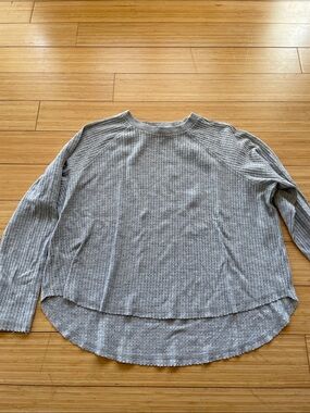 wild fable Gray Waffle Knit Long Sleeve Top